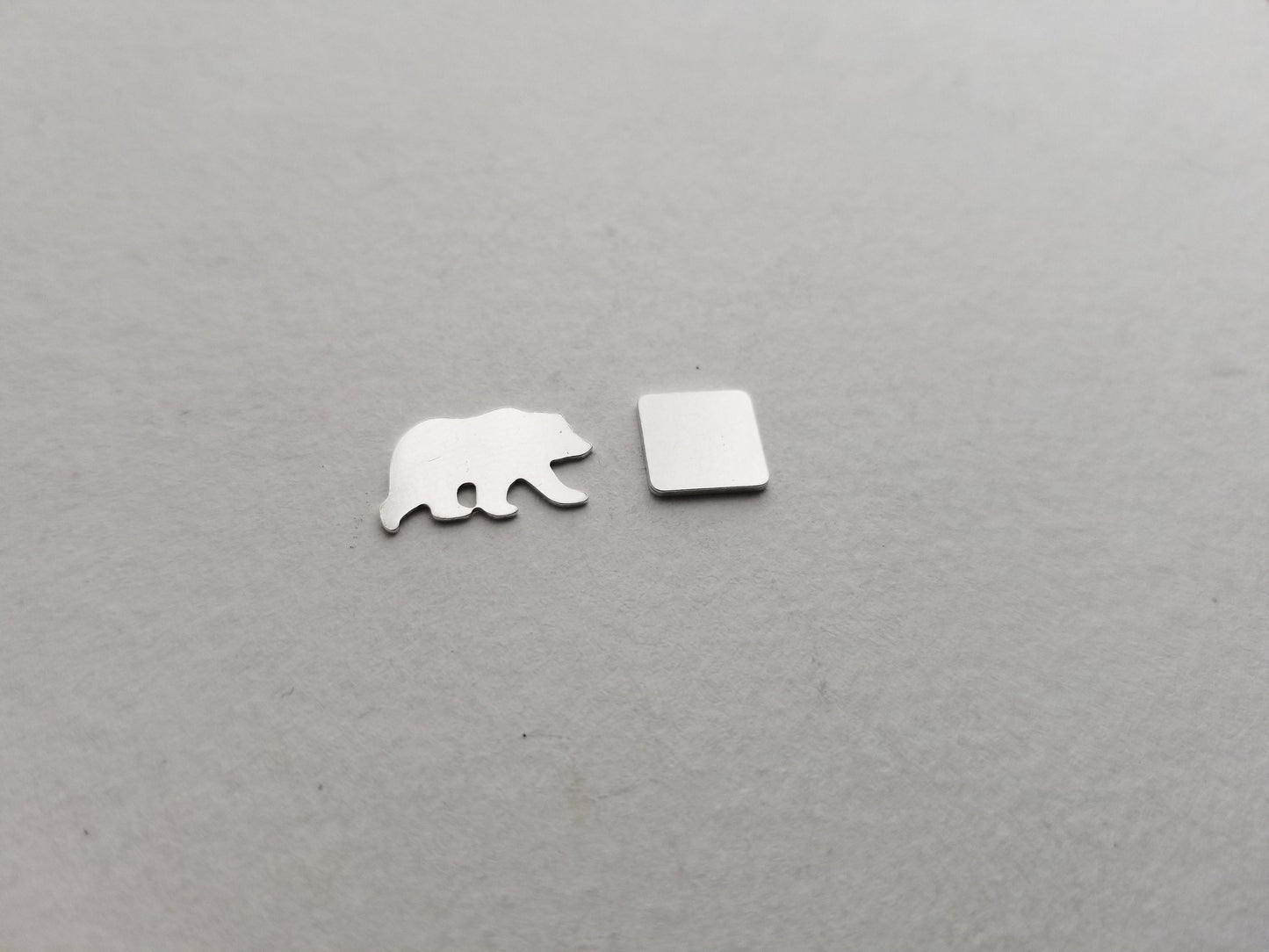 Sterling silver square solderable components, square stamping blank, soldering accents
