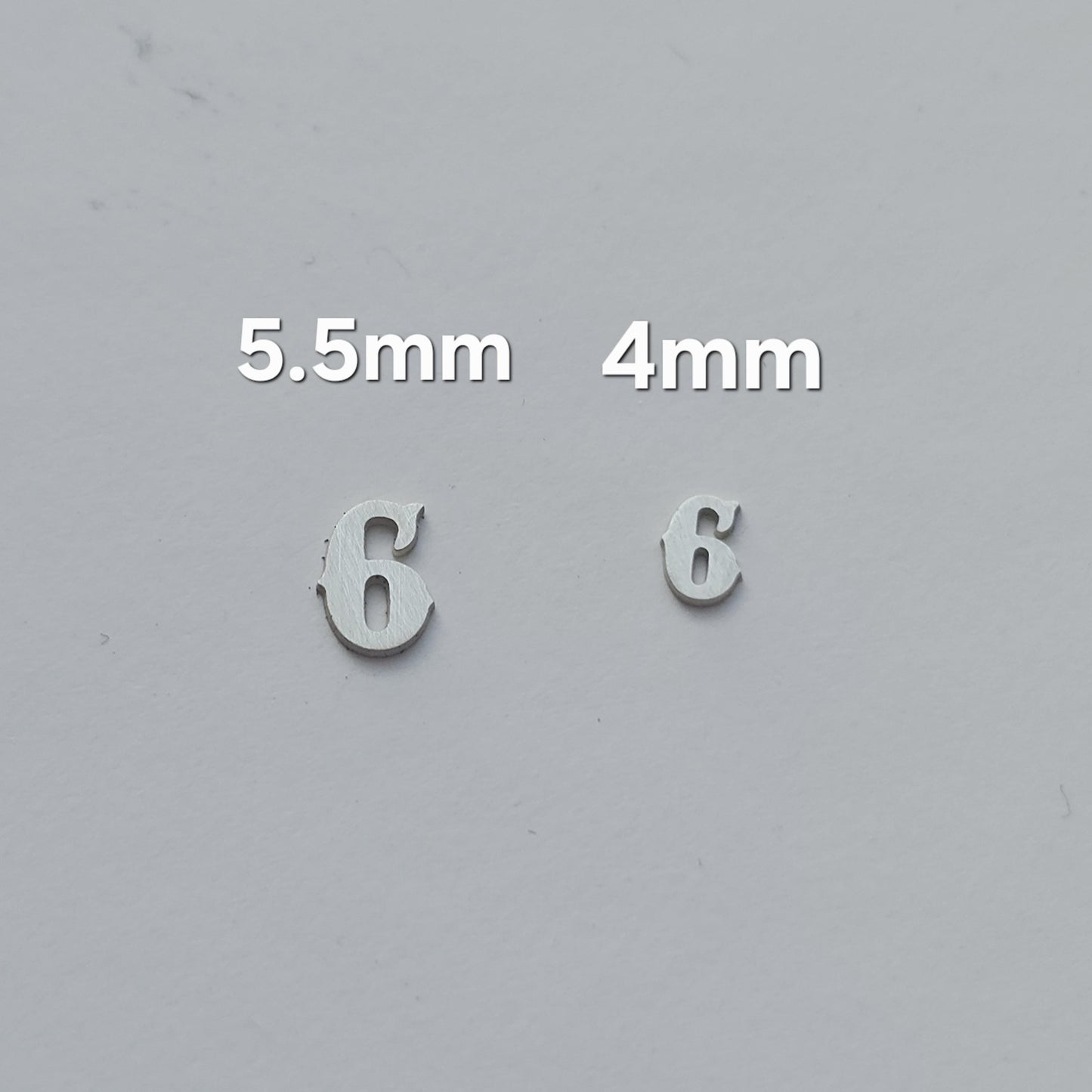 Sterling silver alphabet, 4mm letter components, letter Cut outs, Western Letters, western numbers, 4mm number components