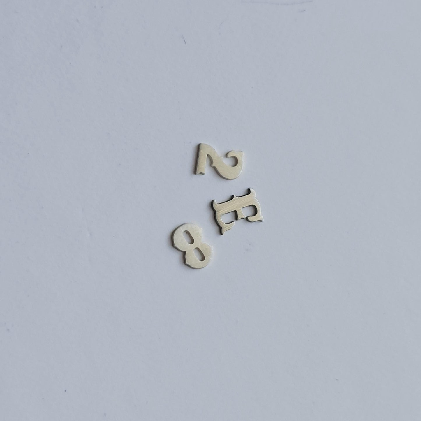 Sterling silver 5mm Number components, Number charms, Western Numbers