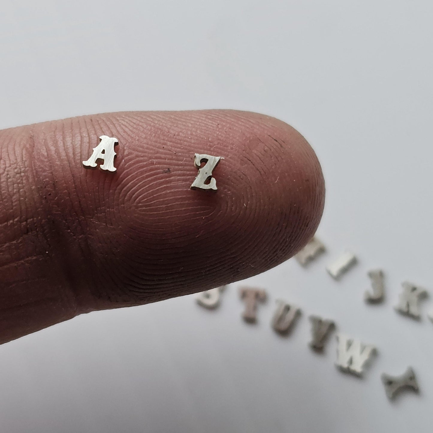3MM Sterling silver letters, TINY letter components, letter Cut outs, Western Letters