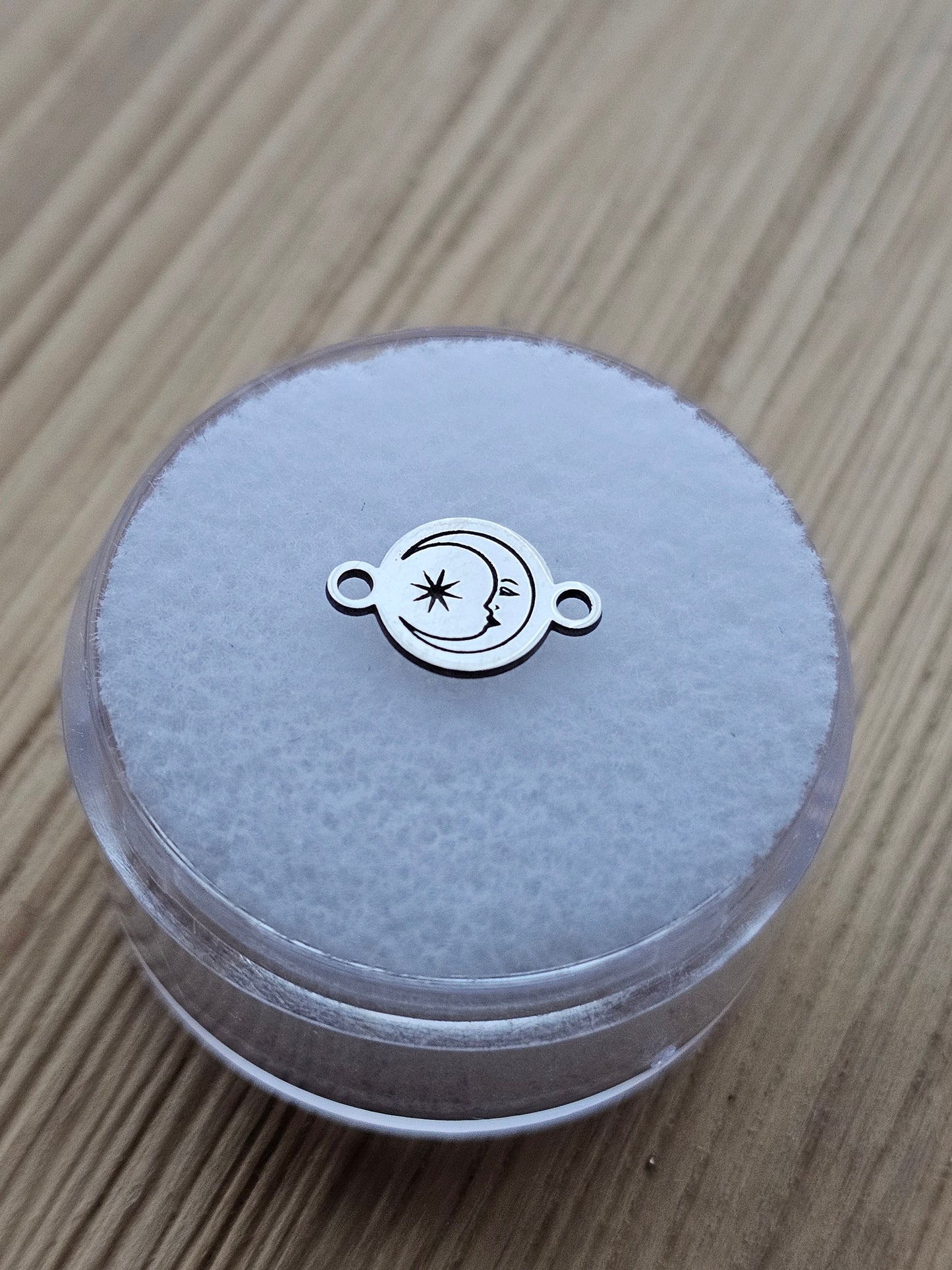 Permanent Jewelry Charm, Moon Charm, Permanent Jewelry Connectors, Sterling Silver