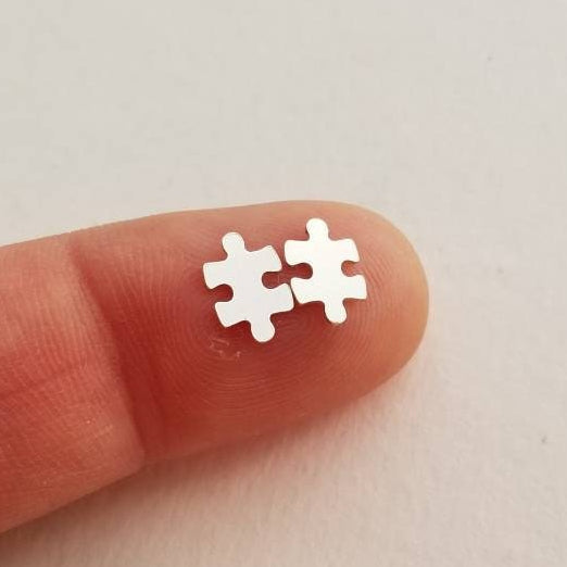Sterling silver puzzle pieces, autism awareness, puzzle pieces components, Variety Sizes