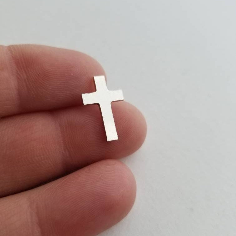 Sterling Silver Cross Blank, solderable cross, Christian jewelry
