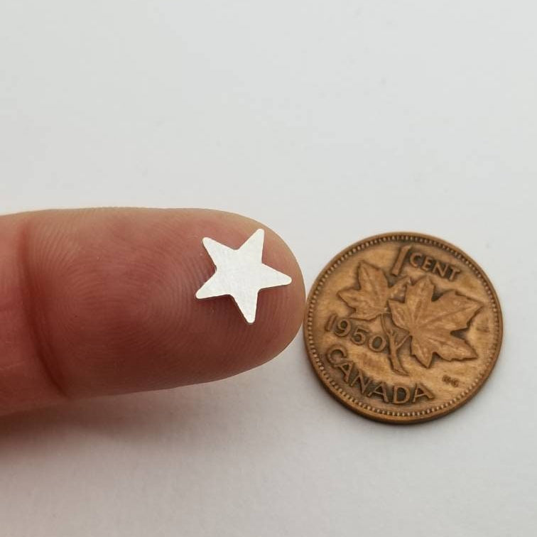 10mm Sterling silver star, star blank, silversmithing supplies, stamping blank, solderable embellishments