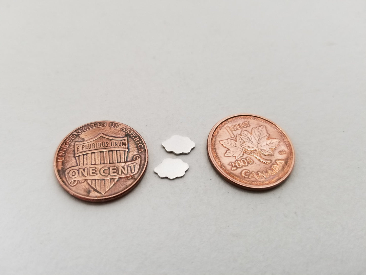 Sterling silver cloud accents, solderable cloud components, set of 5