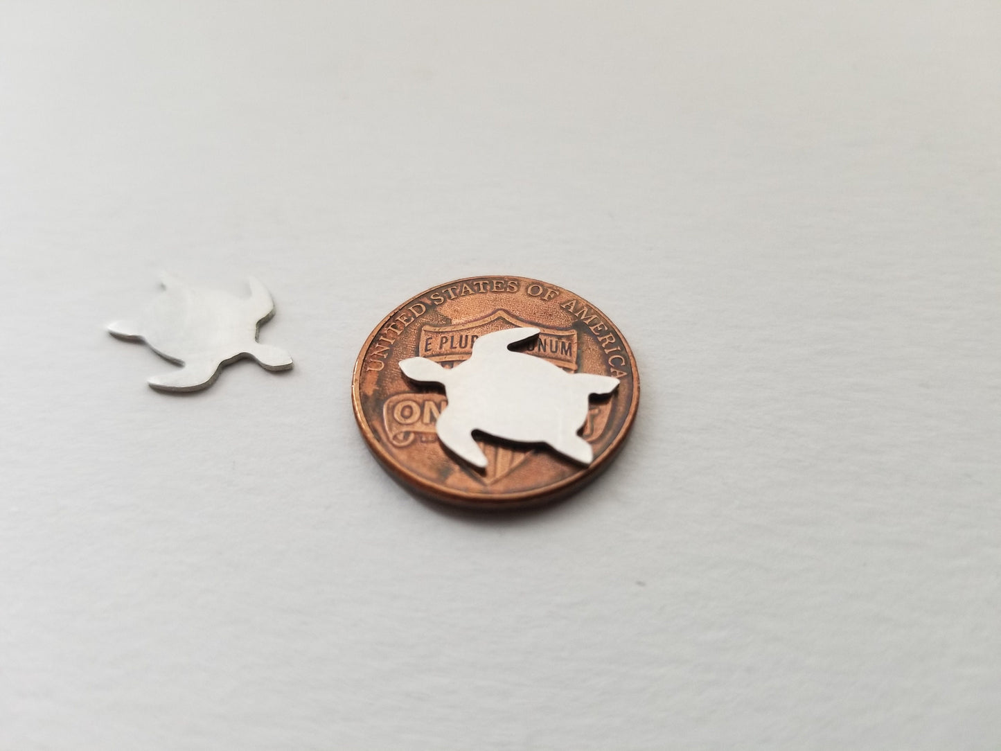Sterling silver turtle component, turtle blank, solderable Sea turtle