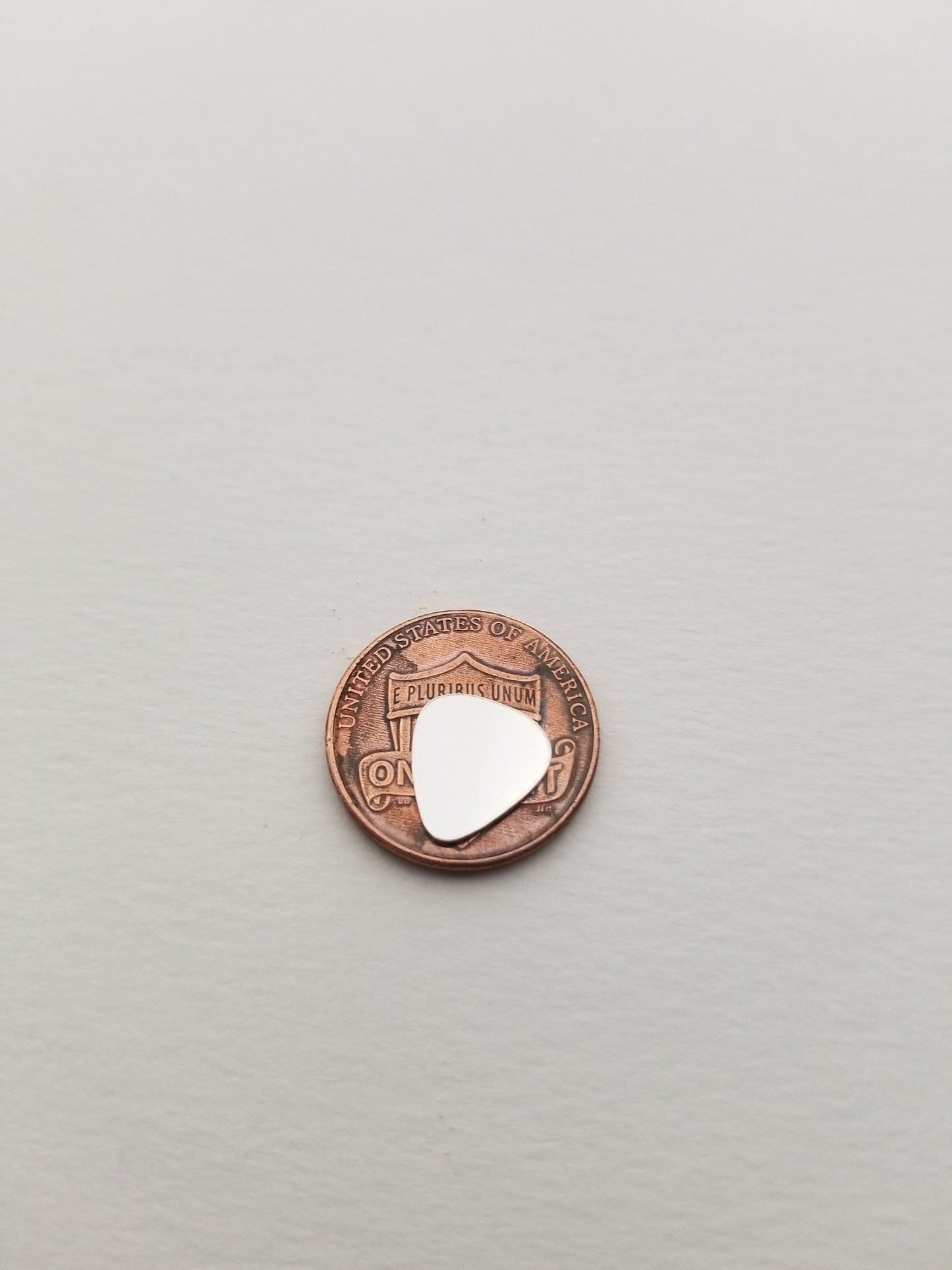 Sterling silver guitar pick component, solderable accent, music jewelry diy