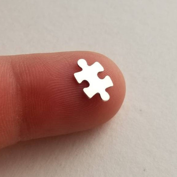 Sterling silver puzzle, puzzle pieces components, solderable puzzle accent