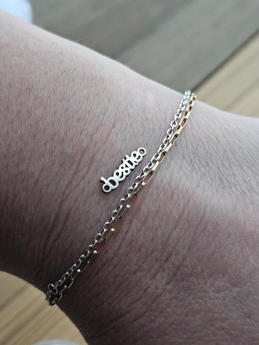 Permanent Jewelry Charm, bestie charm, Permanent Jewelry Connectors, dainty