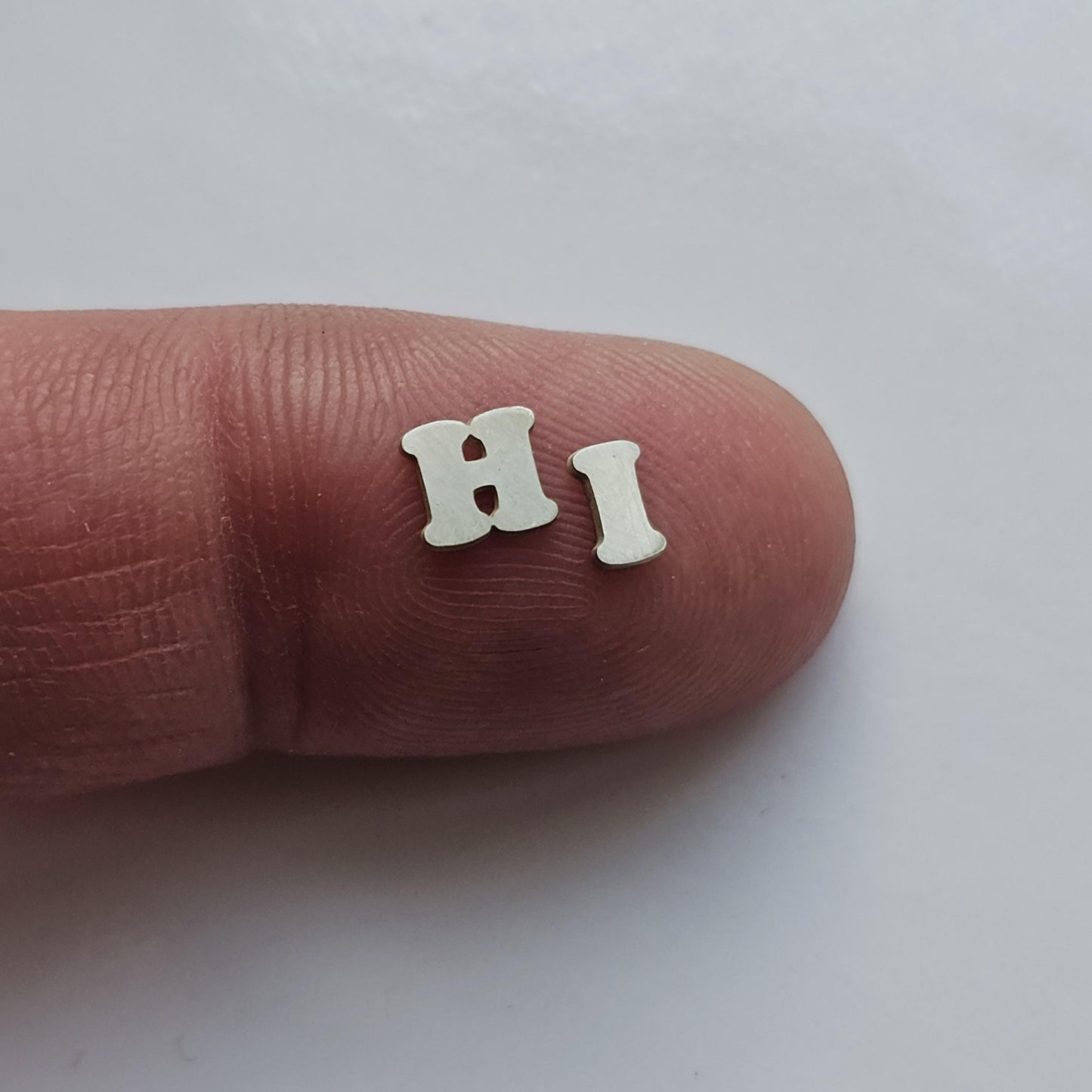 Sterling silver 4.5mm letter components, letter Findings, Thick and Chuncky Letters, alphabet, letter cut out