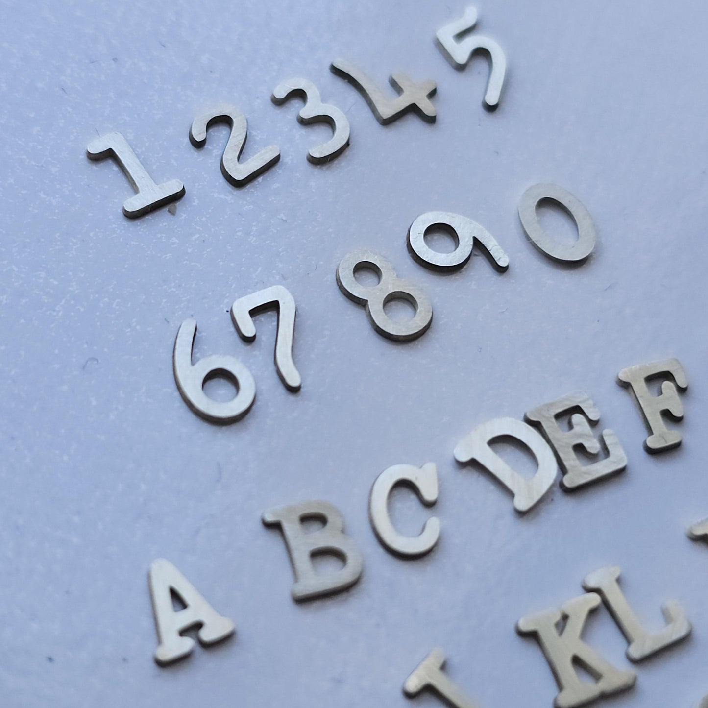 Sterling silver 4mm typewriter letter components, letter Cut outs, Newspaper Letters, alphabet, letter cut outs