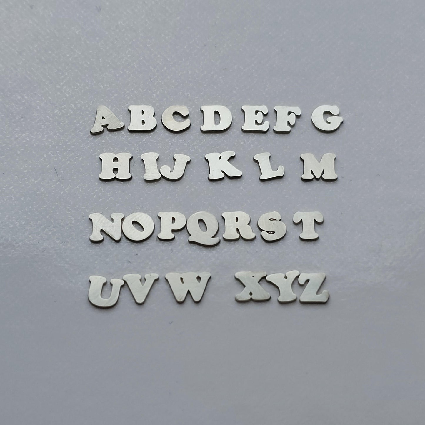 Sterling silver 4.5mm letter components, letter Findings, Thick and Chuncky Letters, alphabet, letter cut out