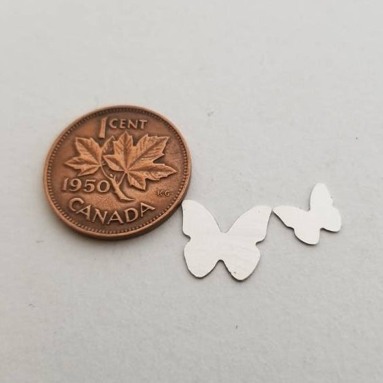 Sterling silver butterfly stamping blank,butterfly components, solderable accent