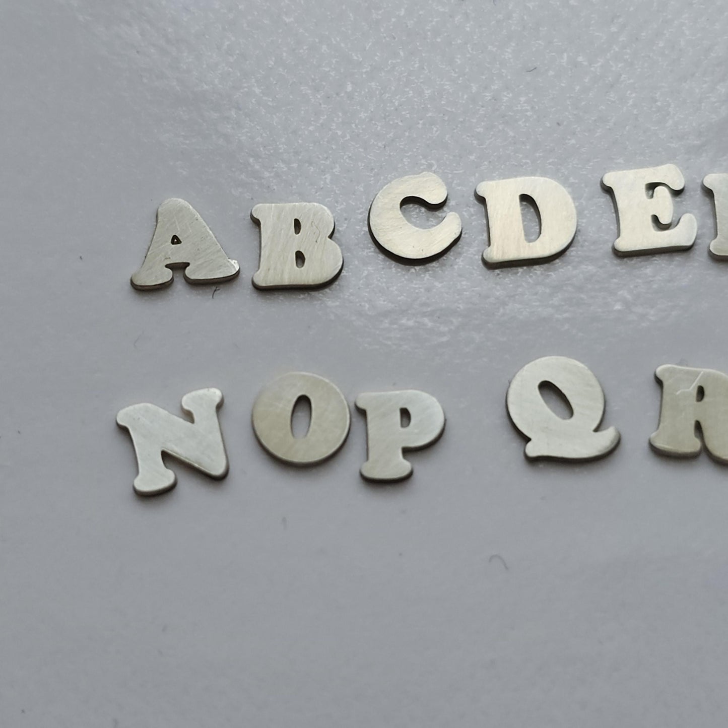 Sterling silver 4.5mm letter components, letter Findings, Thick and Chuncky Letters, alphabet, letter cut out