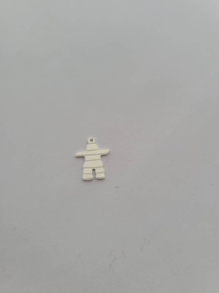 Inuksuk sterling silver charm, canadian landscape, inukshuk charm, jewelry supply
