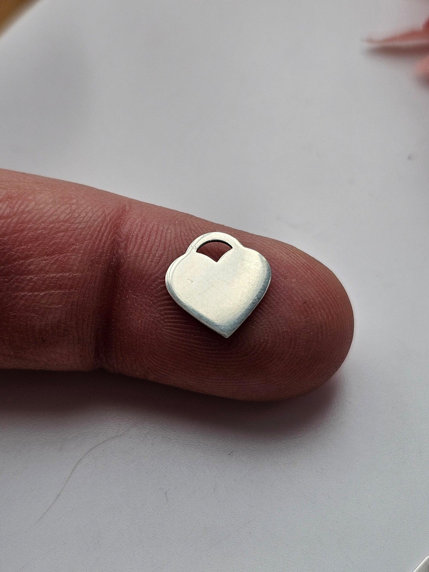 Permanent Jewelry Charm, Heart Charm, Permanent Jewelry, Sterling Silver, heart blank