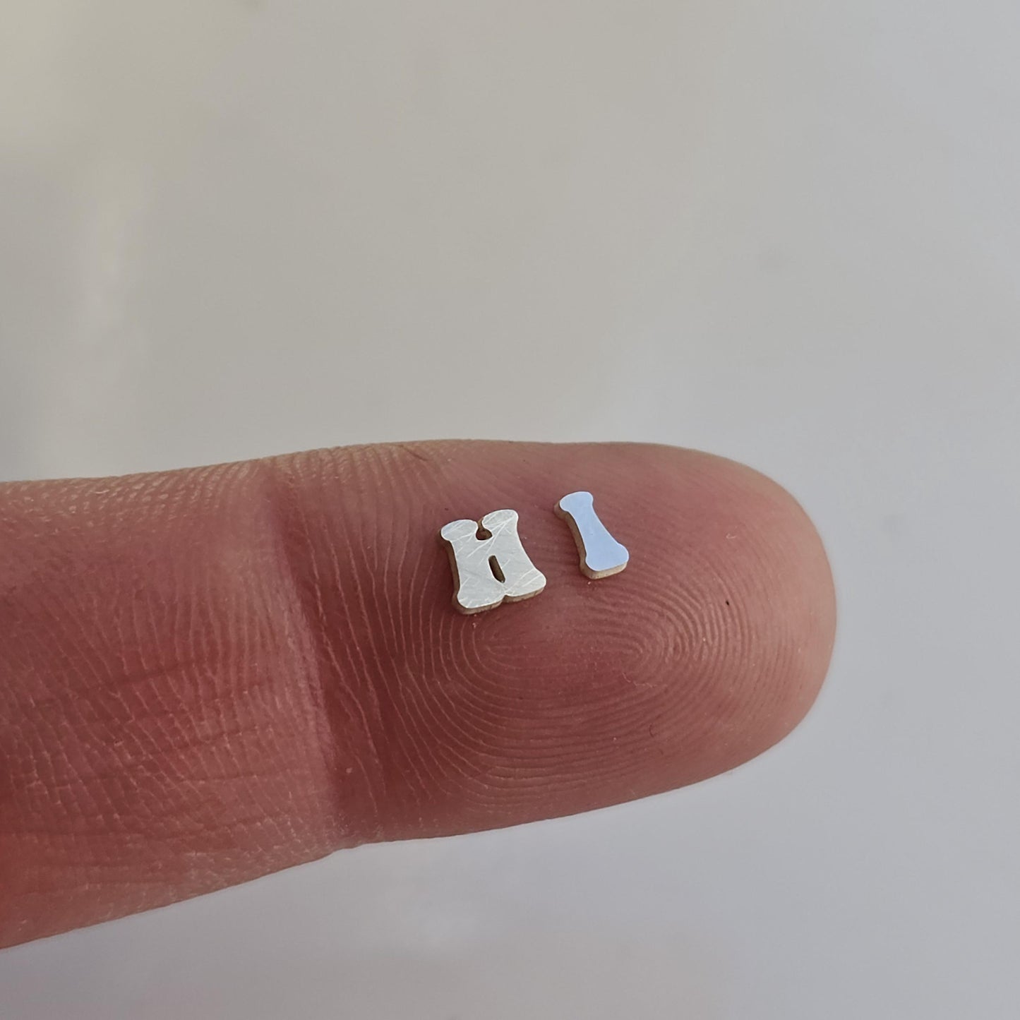 4mm Retro Sterling silver Alphabet, Hippie letter components, letter cut outs, Solderable Alphabet