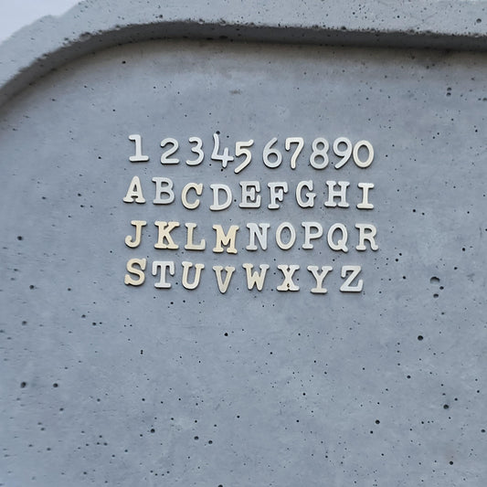 Sterling silver 4mm typewriter letter components, letter Cut outs, Newspaper Letters, alphabet, letter cut outs