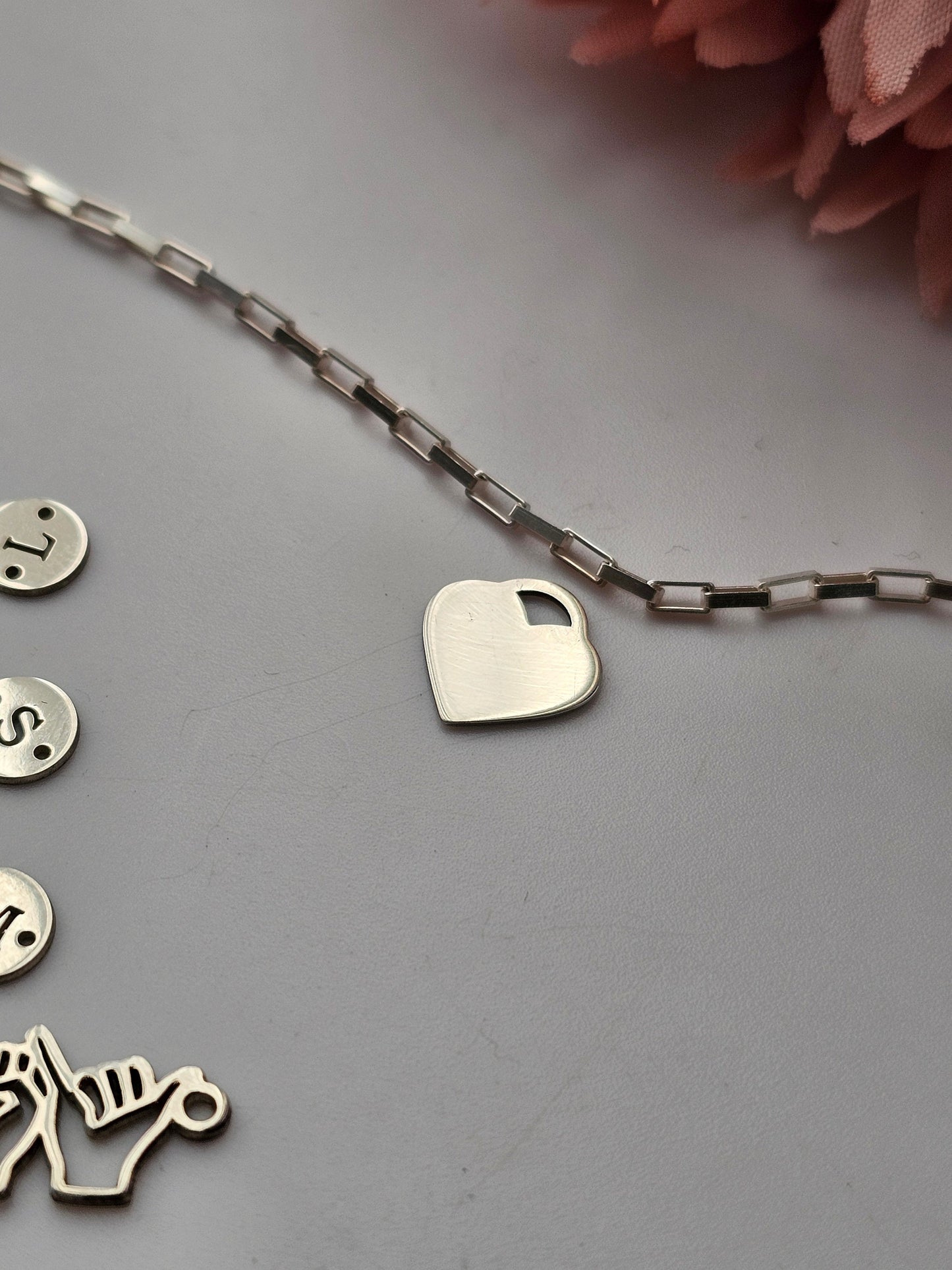 Permanent Jewelry Charm, Heart Charm, Permanent Jewelry, Sterling Silver, heart blank