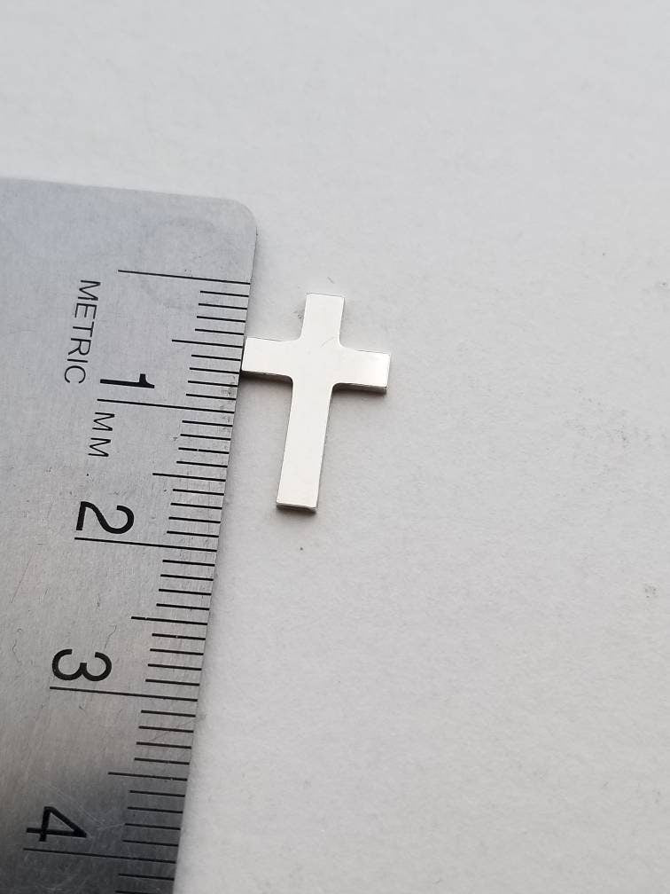Sterling Silver Cross Blank, solderable cross, Christian jewelry