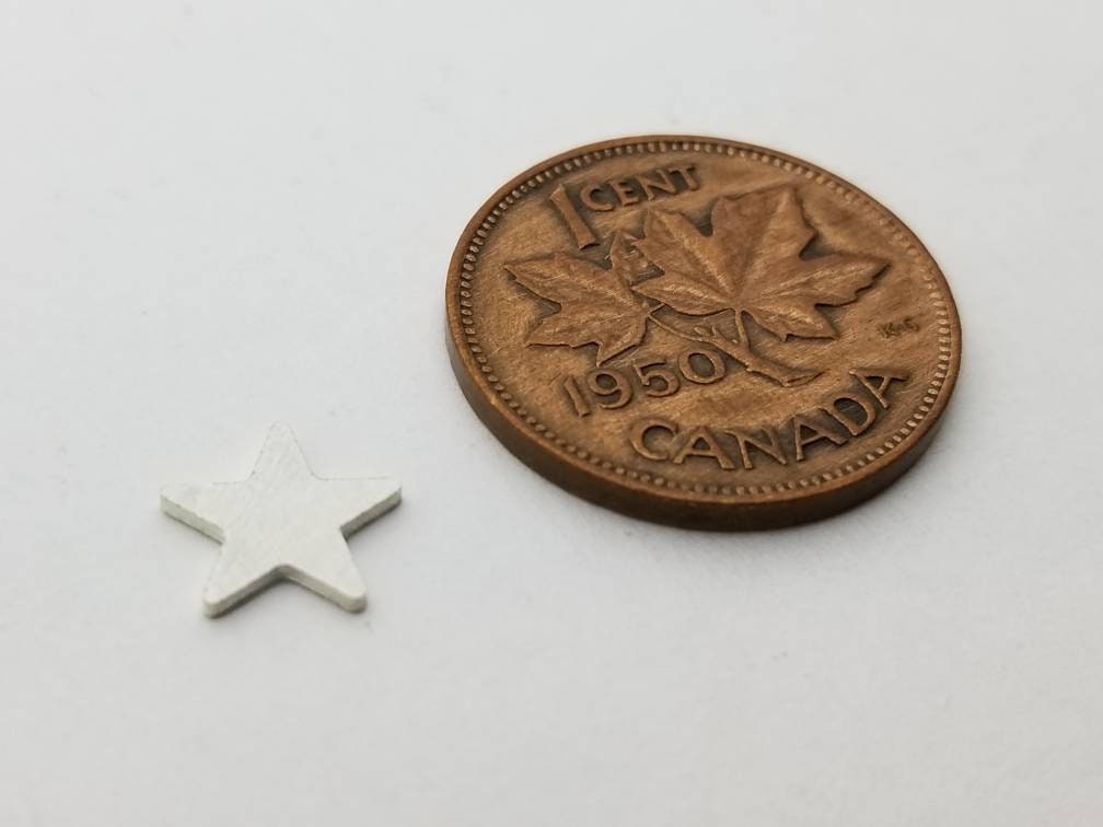 10mm Sterling silver star, star blank, silversmithing supplies, stamping blank, solderable embellishments