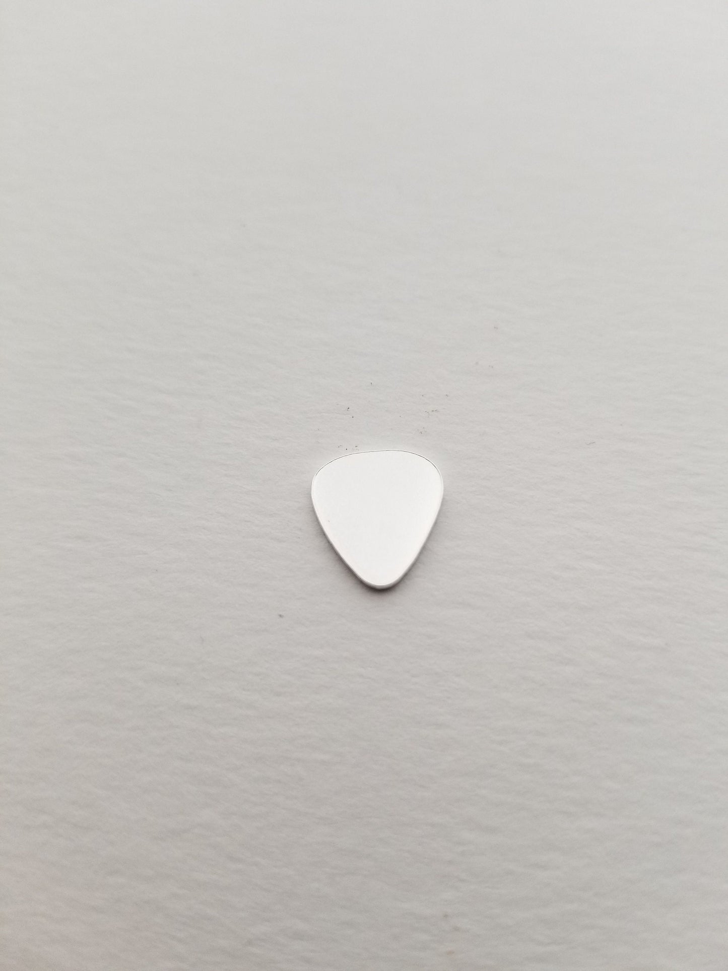 Sterling silver guitar pick component, solderable accent, music jewelry diy