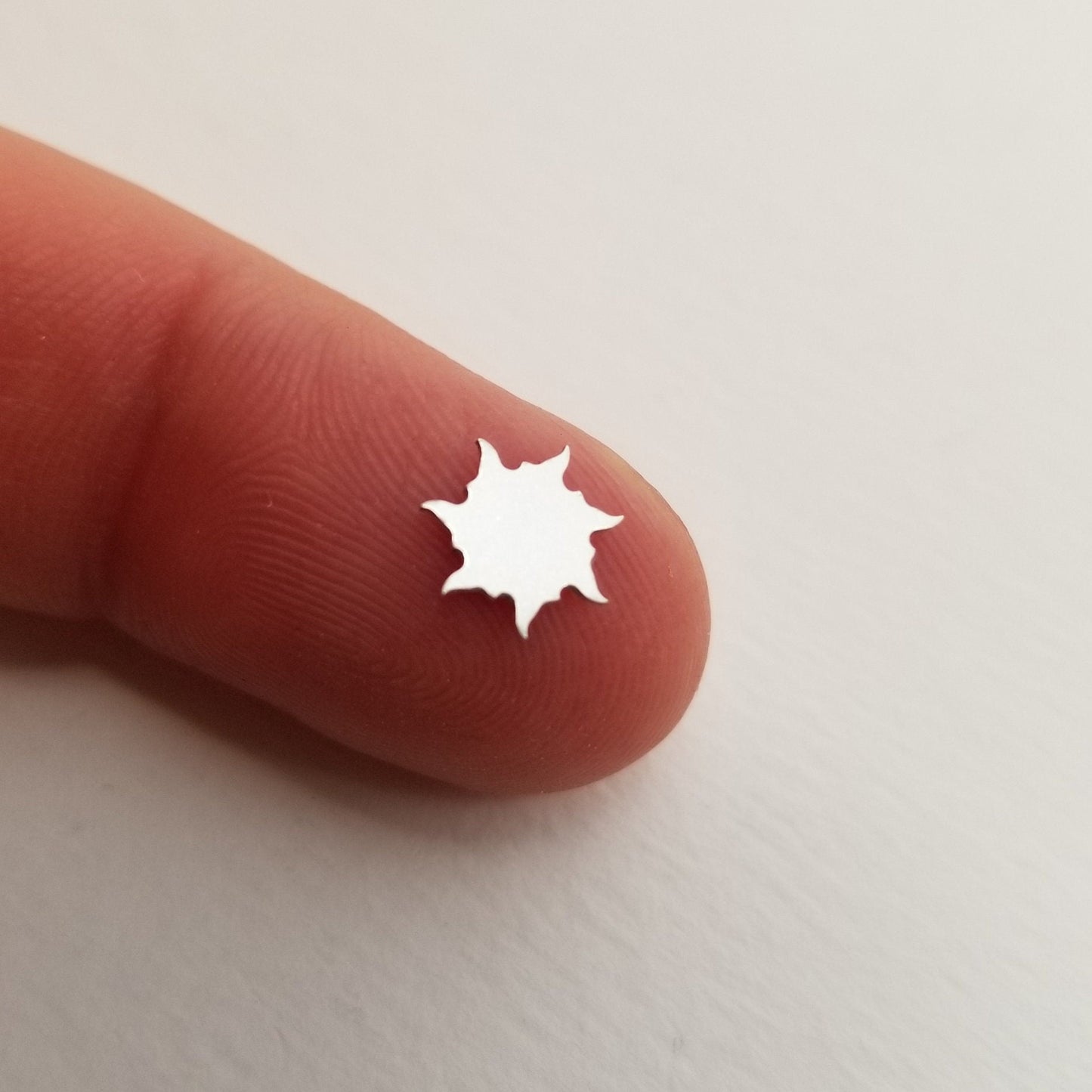 Sterling silver sun component, set of 5, sun cut out, solderable accents
