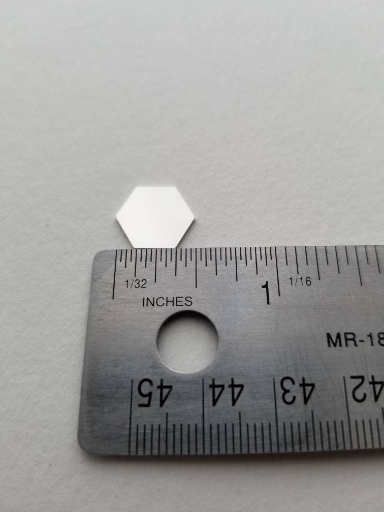Sterling silver Hexagon Blank, set of 5, hexagon component, DIY Jewelry