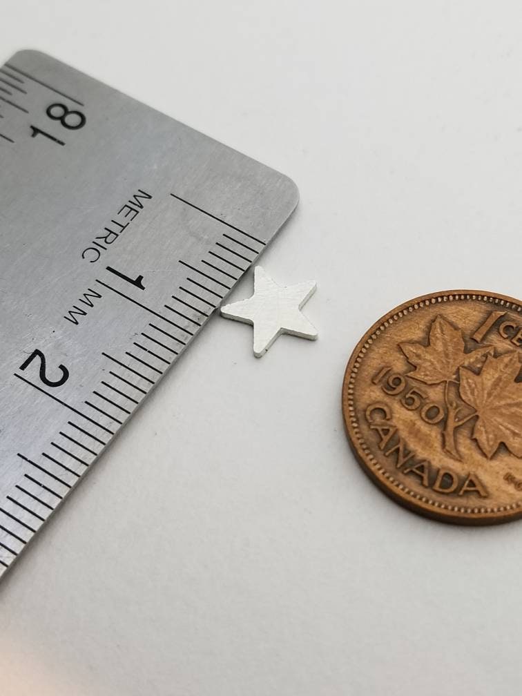 10mm Sterling silver star, star blank, silversmithing supplies, stamping blank, solderable embellishments