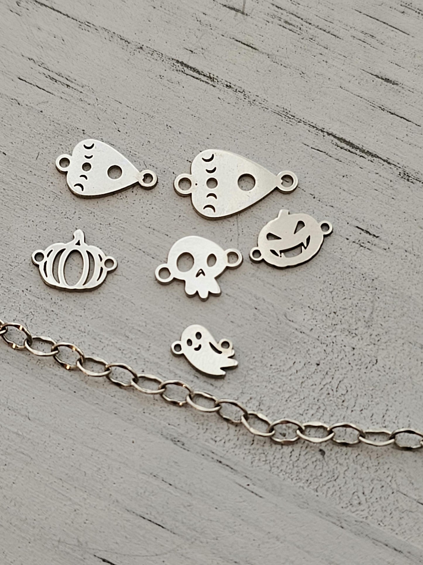 Permanent Jewelry Charm, Ouija Charm, Permanent Jewelry Connectors, Sterling Silver, Ouija Board Planchette Connector