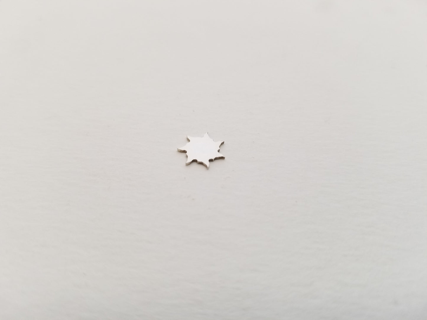 Sterling silver sun component, set of 5, sun cut out, solderable accents
