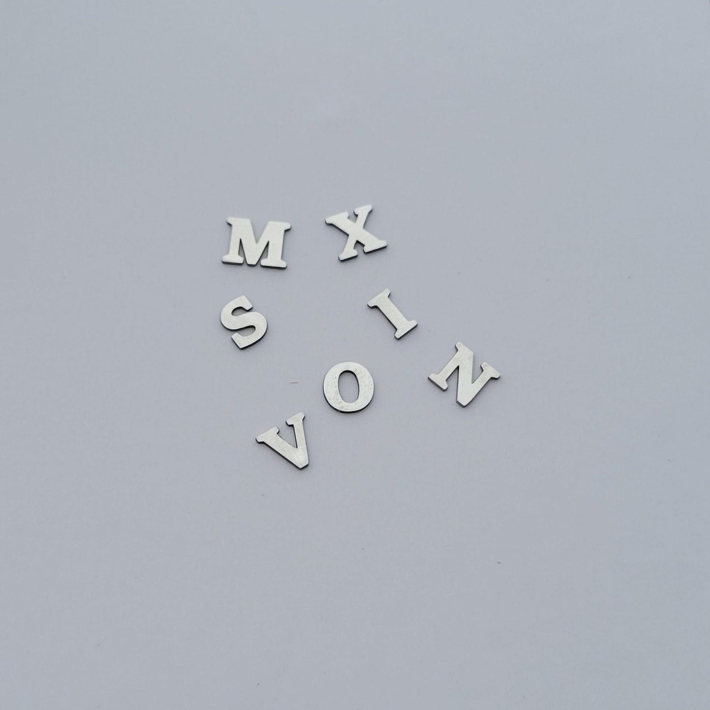 Sterling silver alphabet, letter components, letter Cut outs, Sitka Font