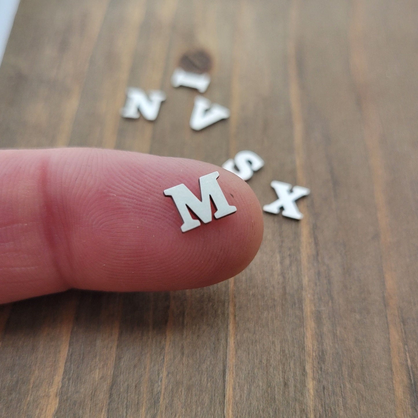 Sterling silver alphabet, letter components, letter Cut outs, Sitka Font