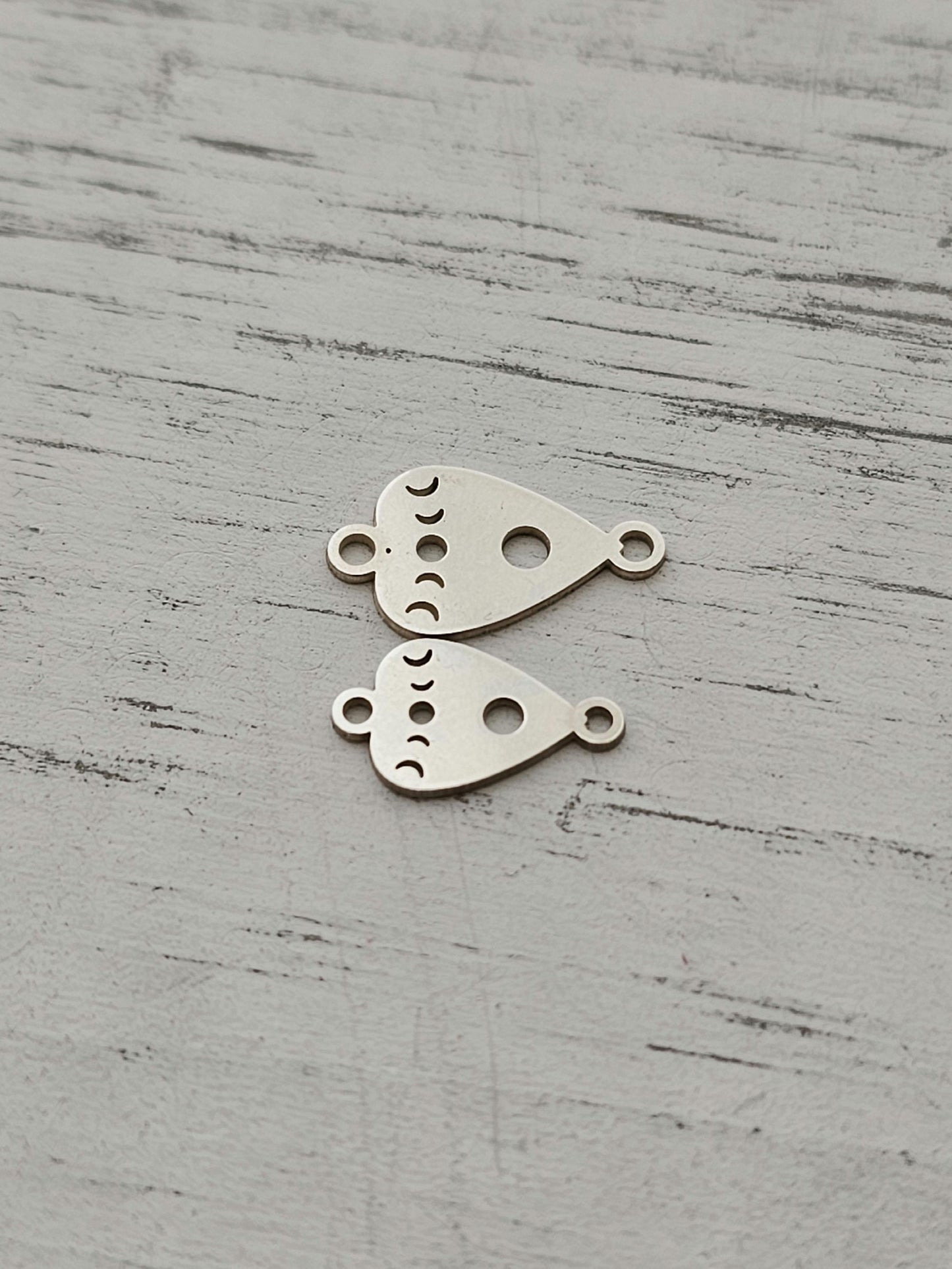 Permanent Jewelry Charm, Ouija Charm, Permanent Jewelry Connectors, Sterling Silver, Ouija Board Planchette Connector