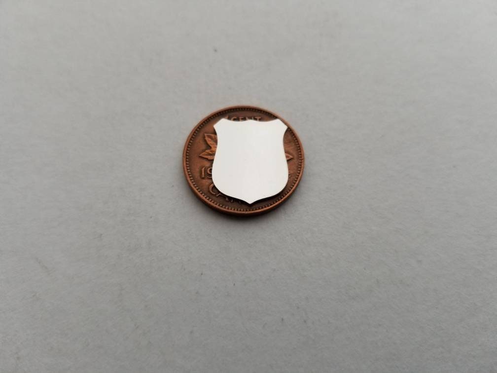 Police Badge stamping blank, police badge component, police badge cut out, sterling silver badge
