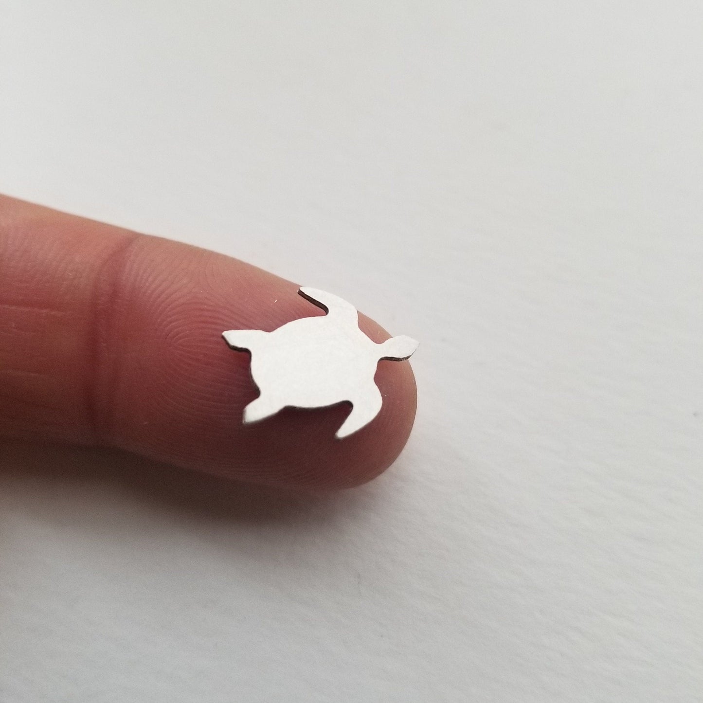 Sterling silver turtle component, turtle charm, solderable Sea turtle, set of 5, set of 10
