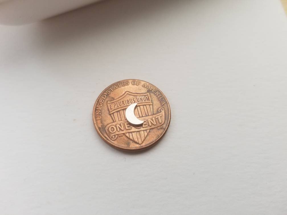 5mm sterling silver moon, crescent moon embellishment, set of 5, teeny tiny moon component