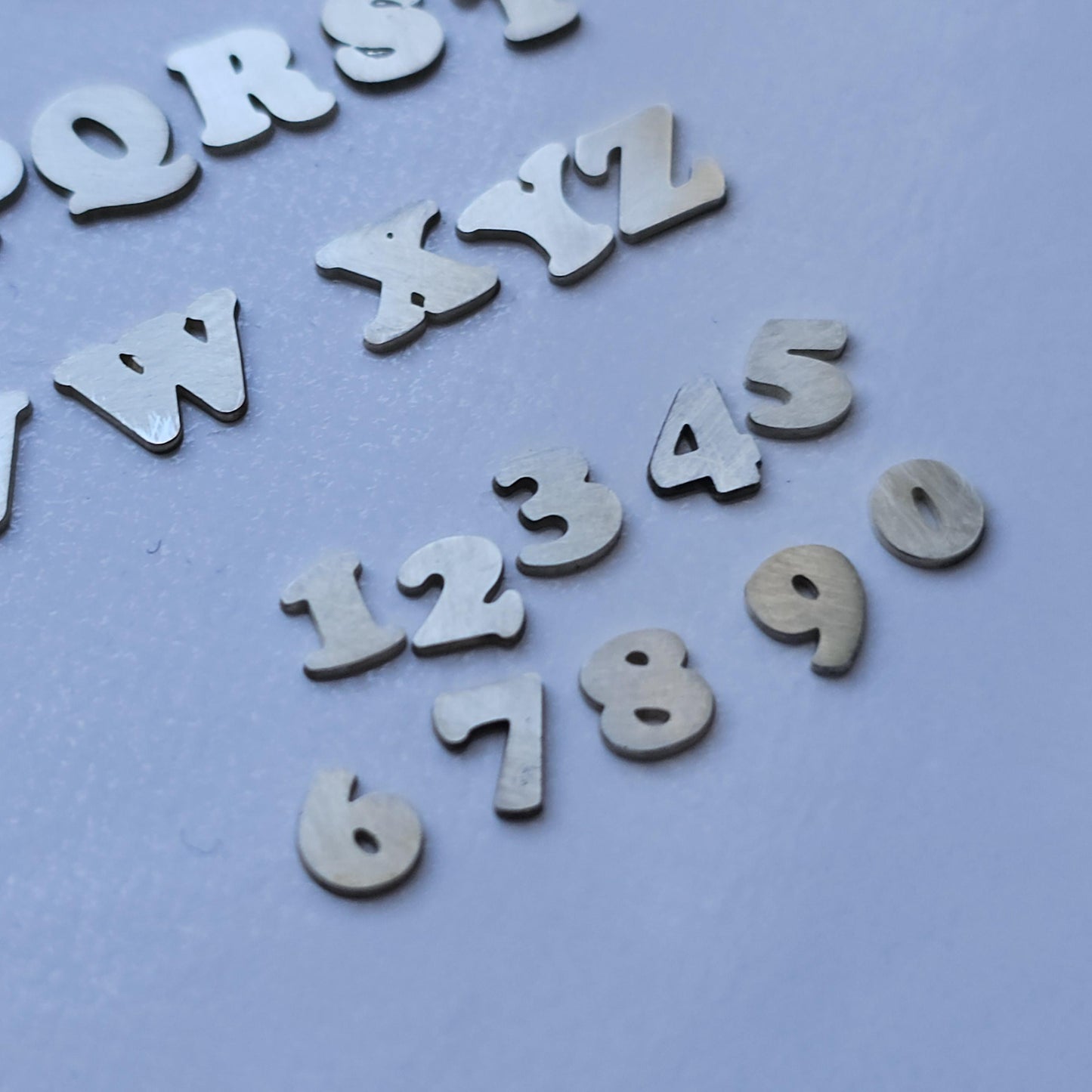 Sterling silver 4.5mm letter components, letter Findings, Thick and Chuncky Letters, alphabet, letter cut out