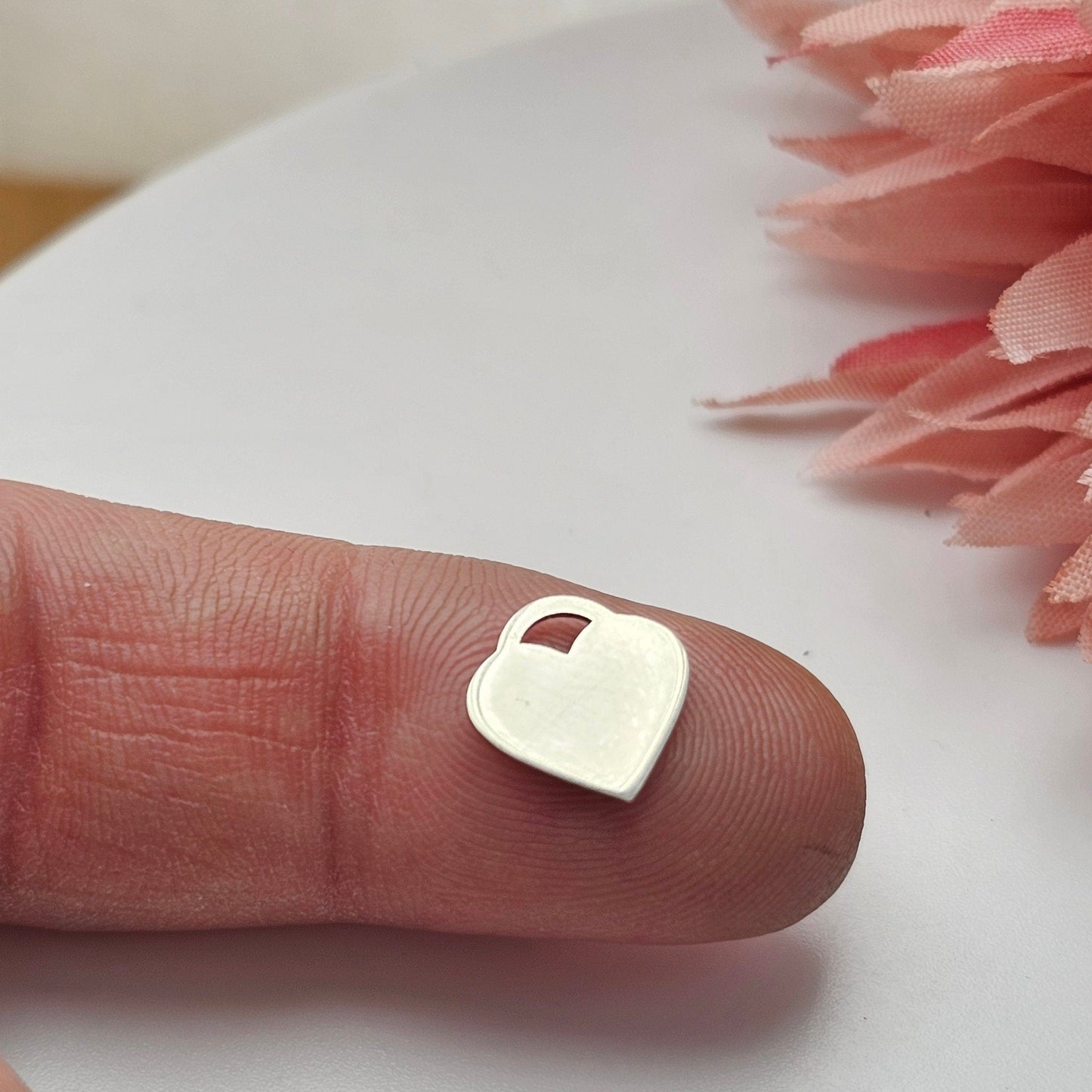 Permanent Jewelry Charm, Heart Charm, Permanent Jewelry, Sterling Silver, heart blank