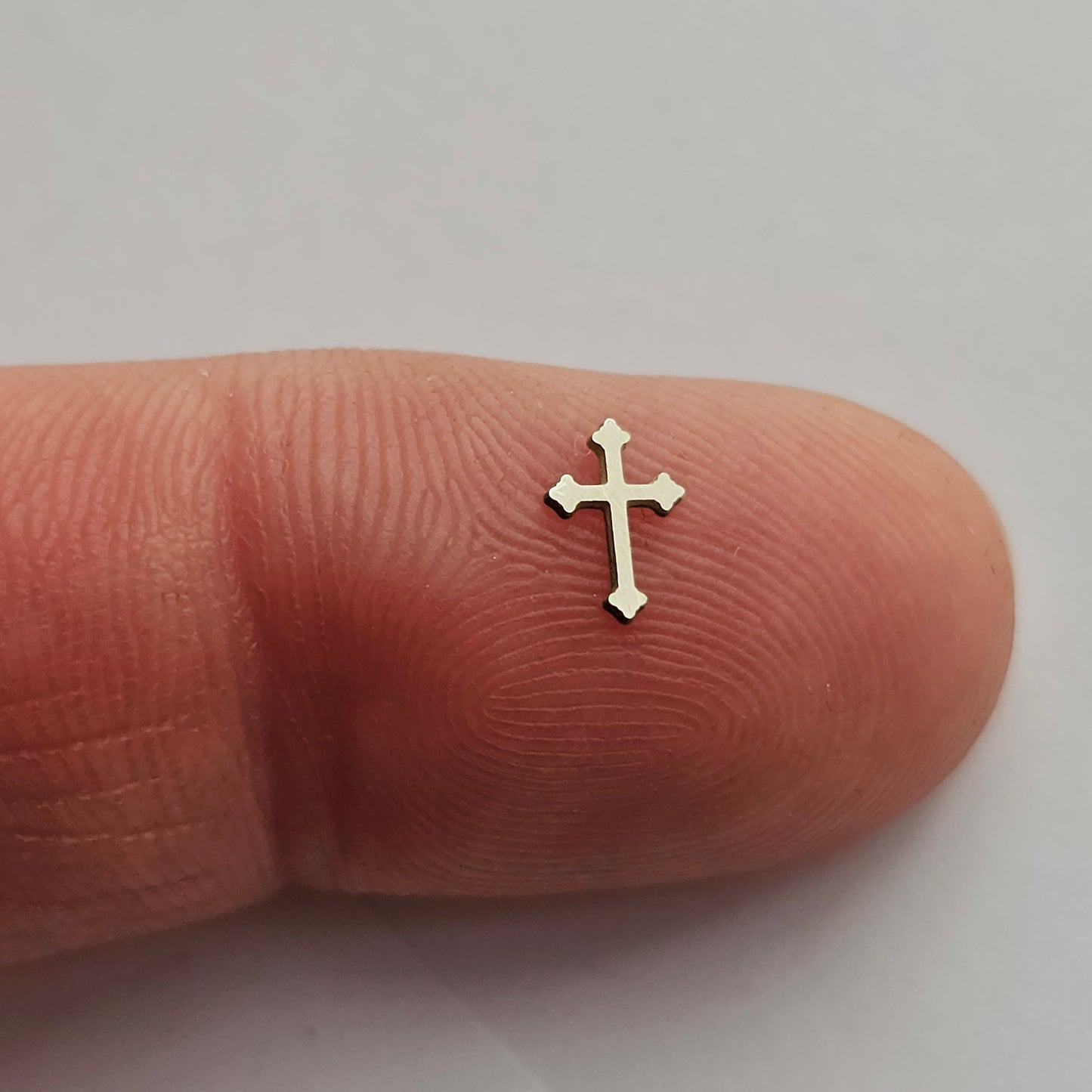 Tiny Cross Embellishment, Sterling Silver Components, Jewelry Making Supplies, Crosses