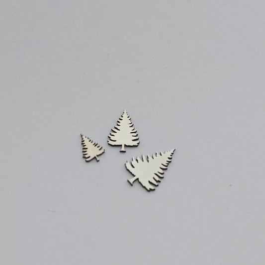 Evergreen Tree sterling silver solderable components, forest embellishment, spruce tree