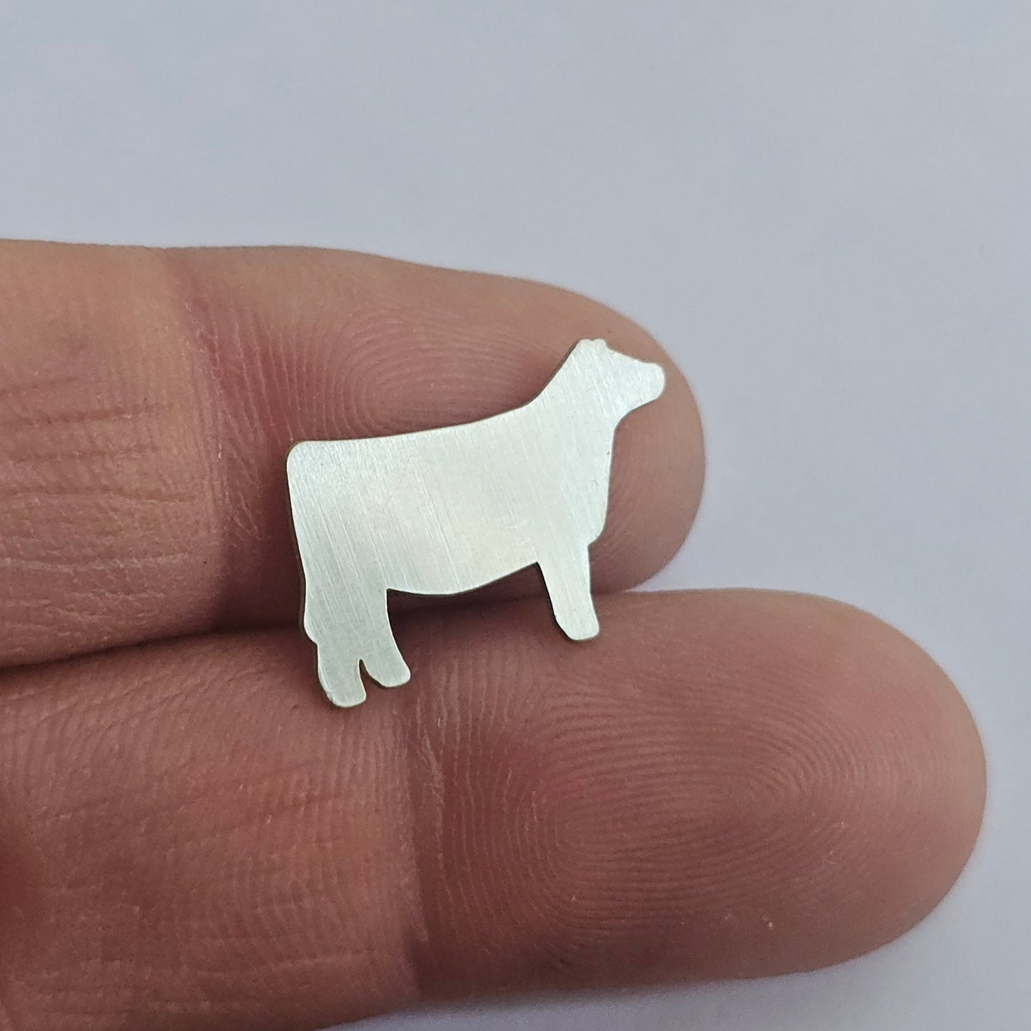 Sterling silver Cow, Solderable accents, farm animals