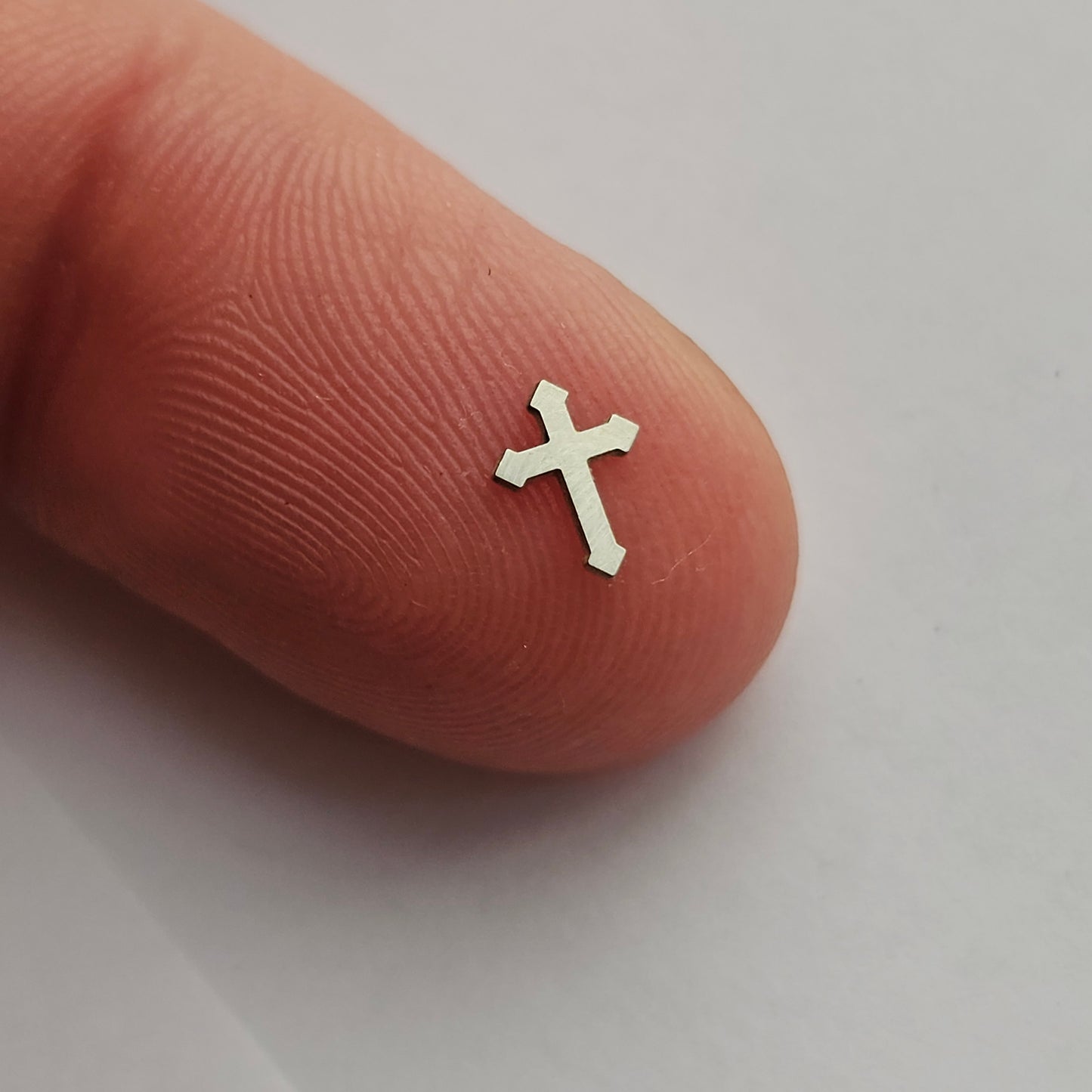 Tiny Cross Embellishment, Sterling Silver Components, Jewelry Making Supplies, Crosses