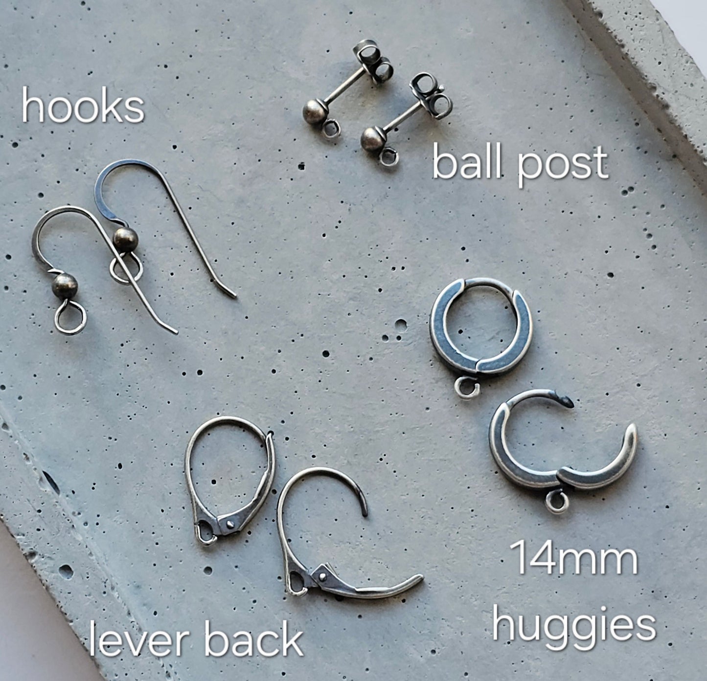 Stacked Turquoise & Sterling Silver Huggie Earrings