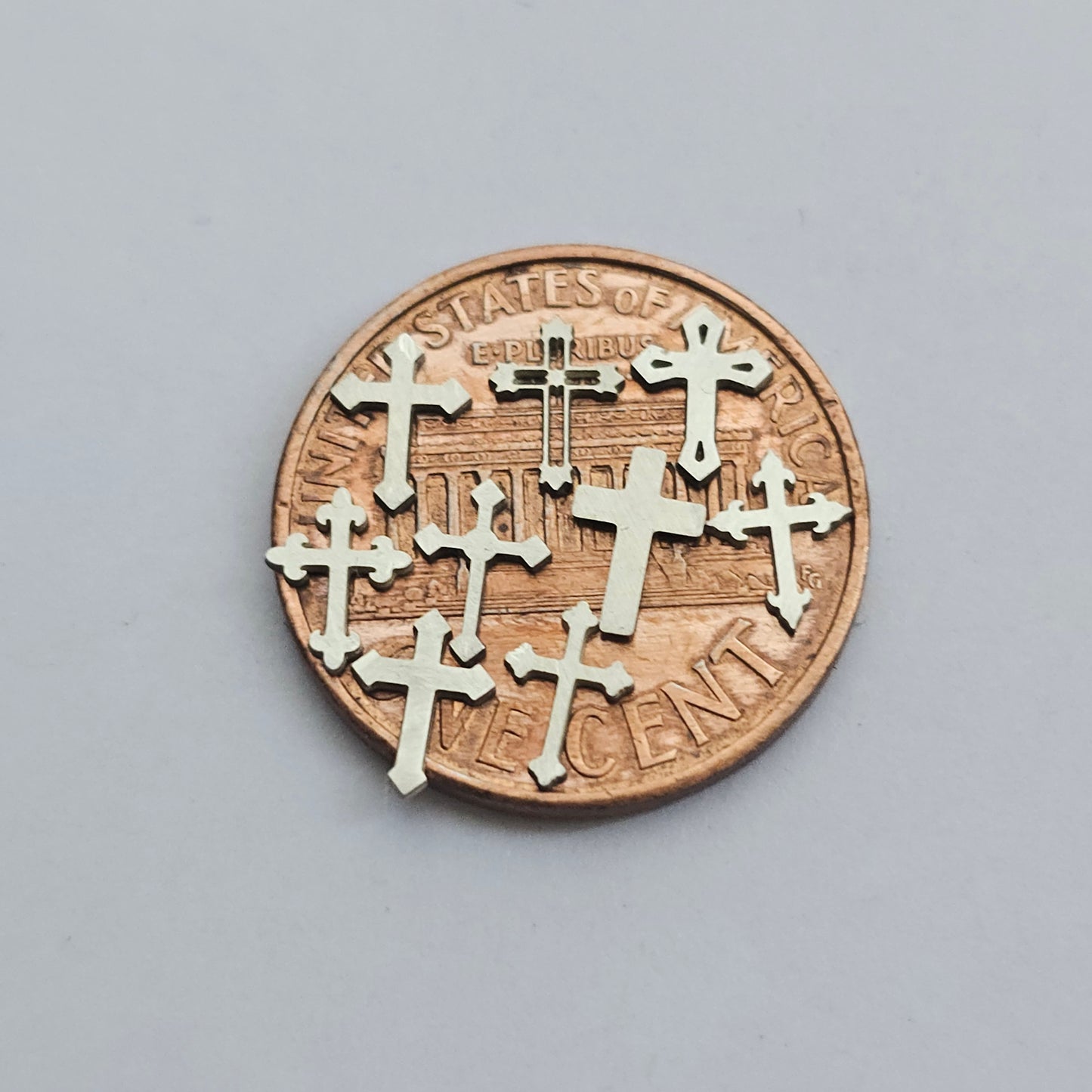 Tiny Cross Embellishment, Sterling Silver Components, Jewelry Making Supplies, Crosses