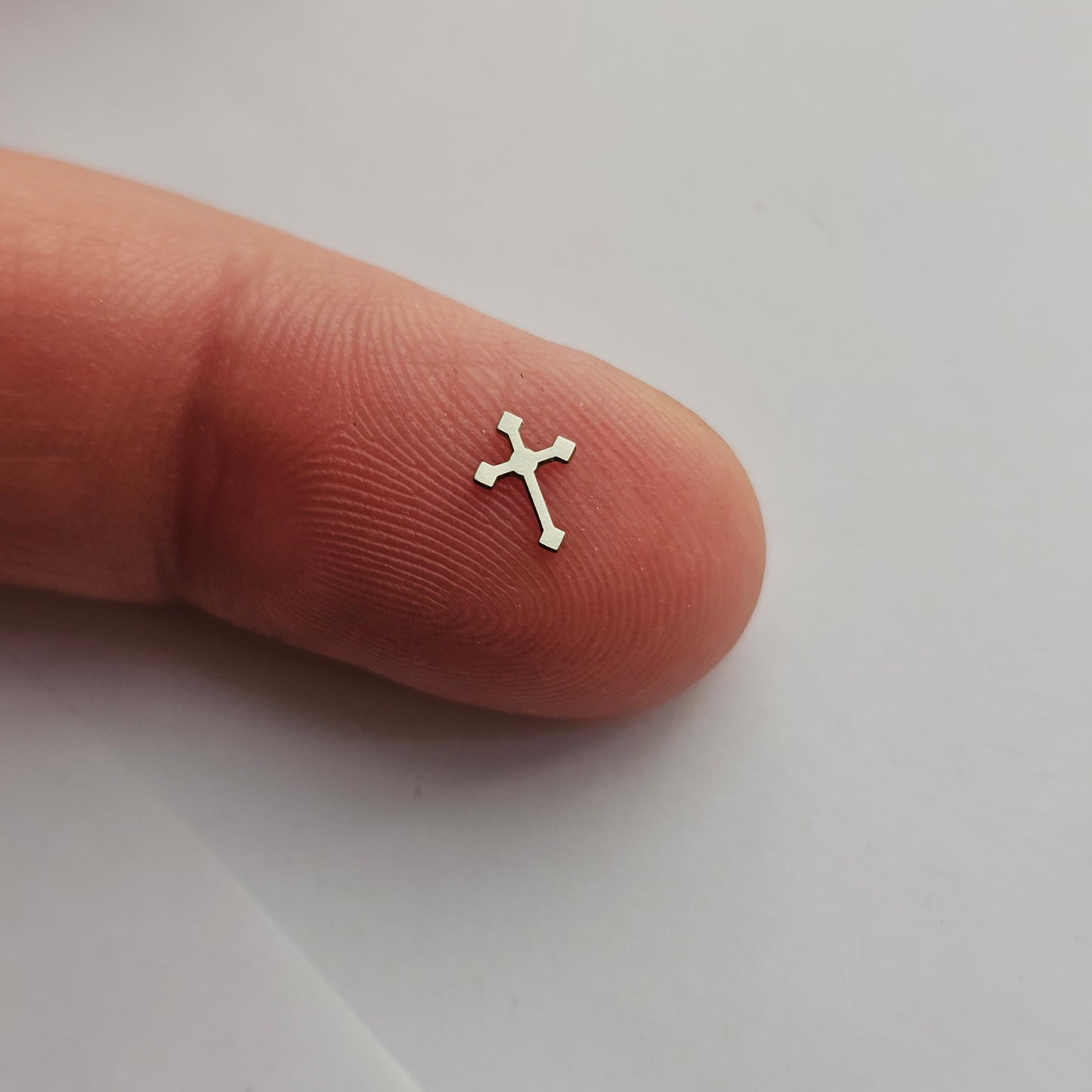 Tiny Cross Embellishment, Sterling Silver Components, Jewelry Making Supplies, Crosses