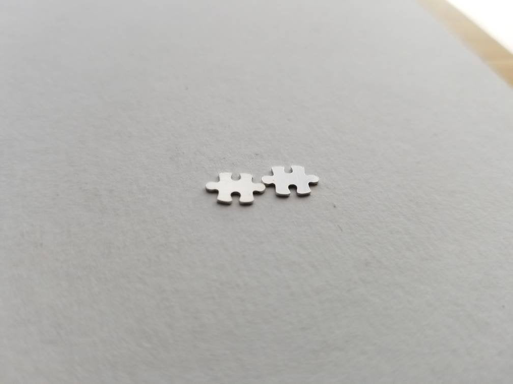 Sterling silver puzzle pieces, autism awareness, puzzle pieces components, Variety Sizes