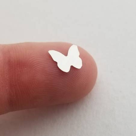 Sterling silver butterfly stamping blank,butterfly components, solderable accent