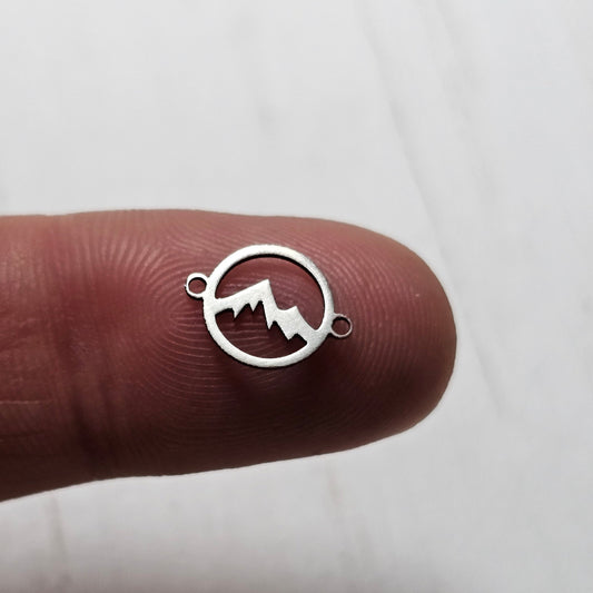 Permanent Jewelry Charm, Mountain Charm, Permanent Jewelry Connectors