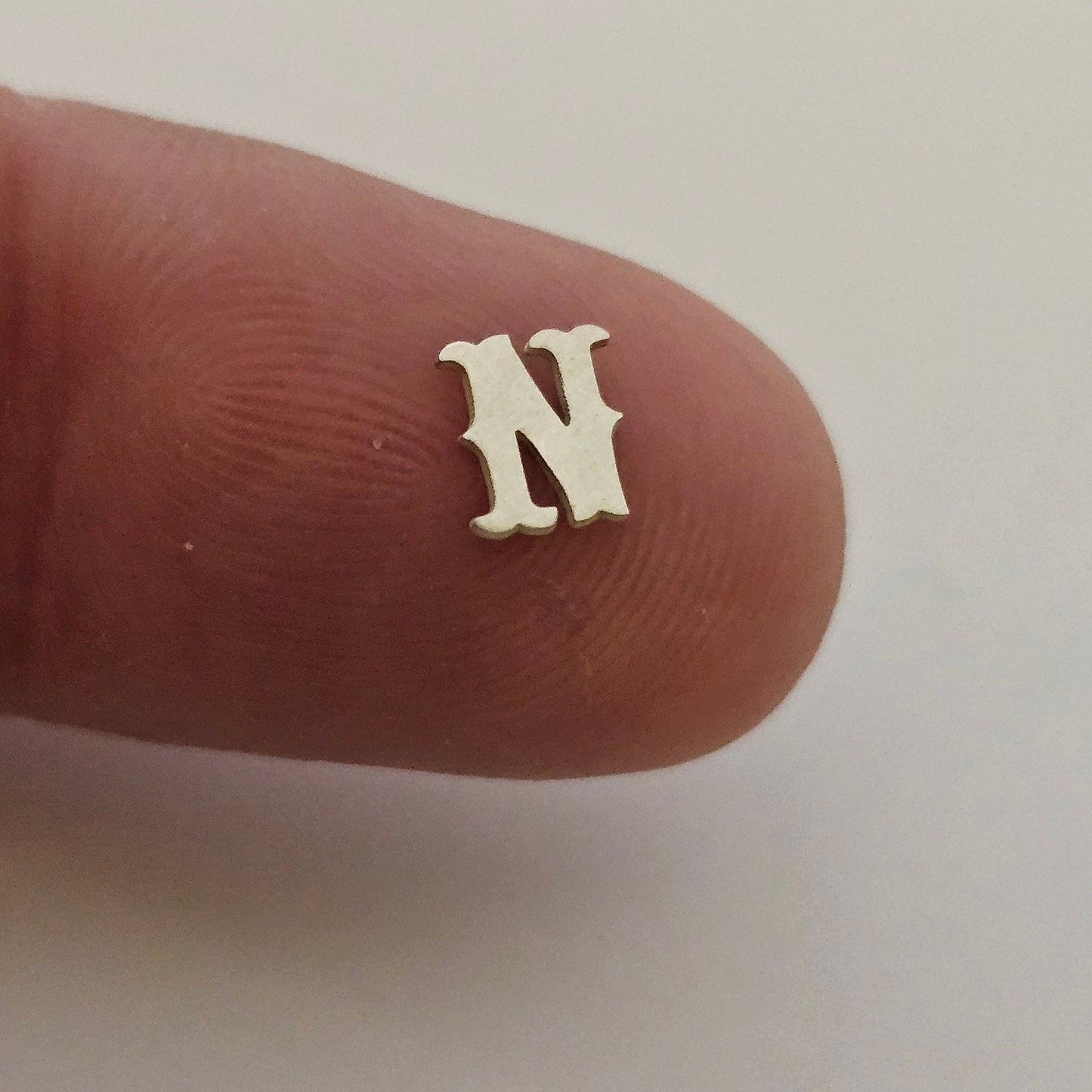 Sterling silver alphabet, 5.5mm letter components, letter charms, Western Letters